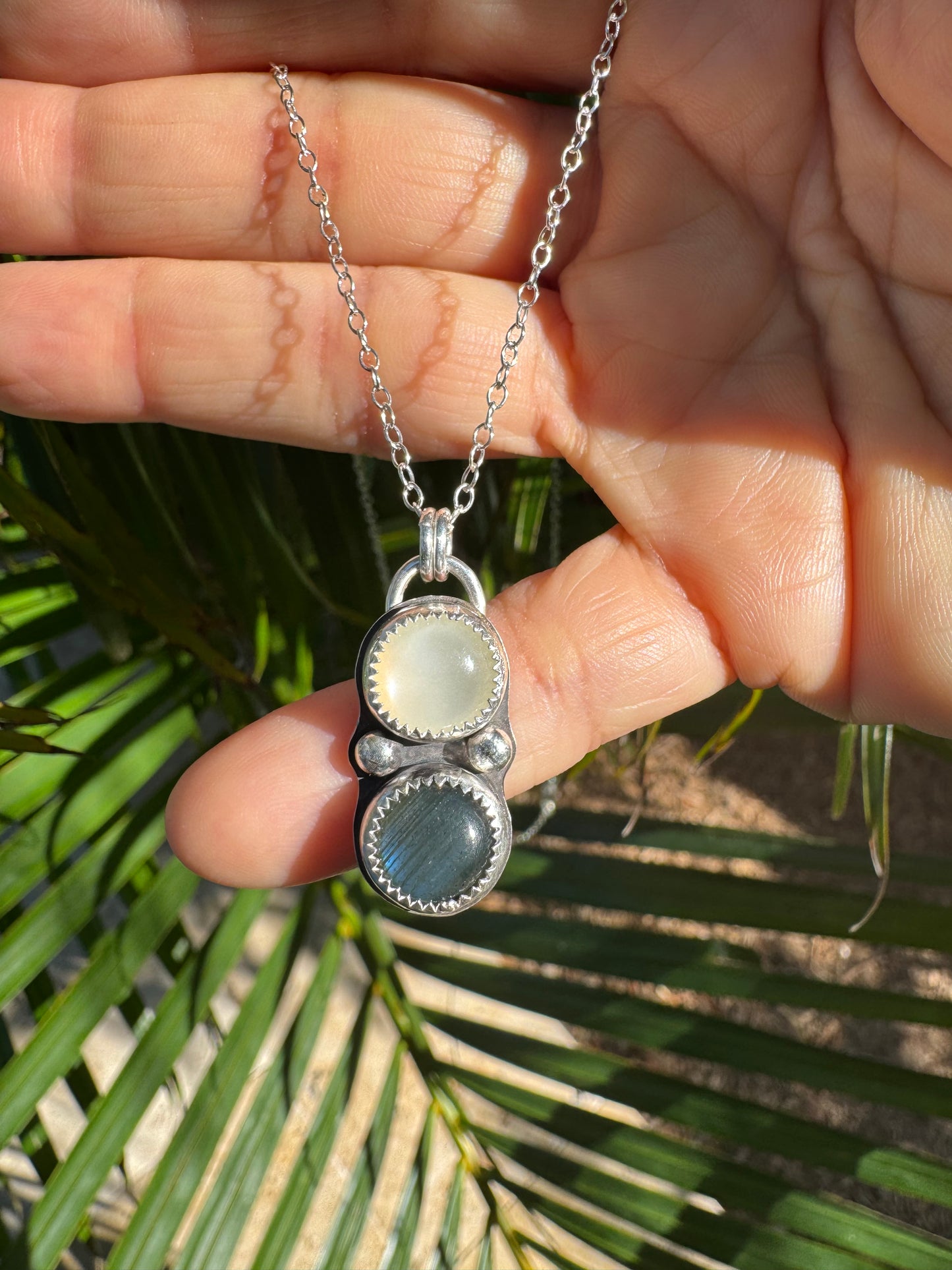 Double Stone Pendant