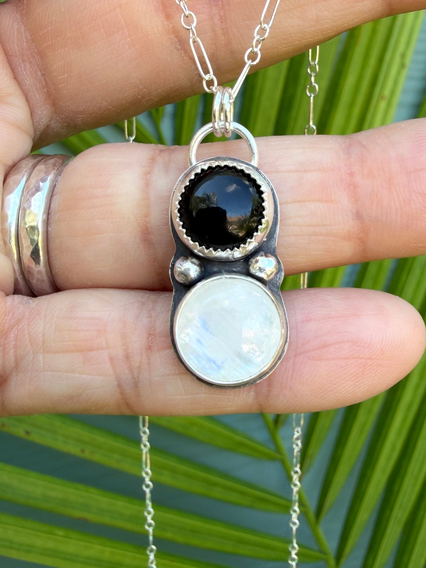 Black Onyx & Rainbow Moonstone
